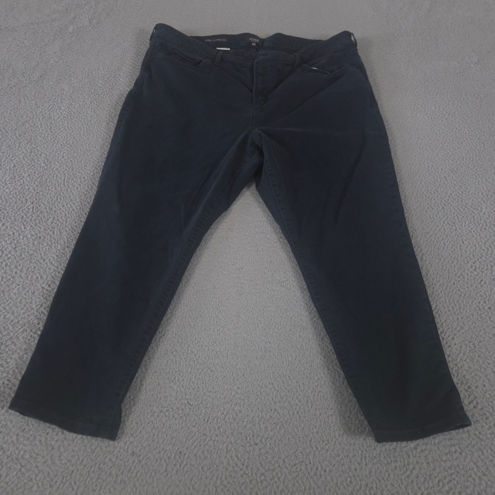 NYDJ Jeans Womens 22W Black Alina Convertible Ankle Slimming Stretch Denim